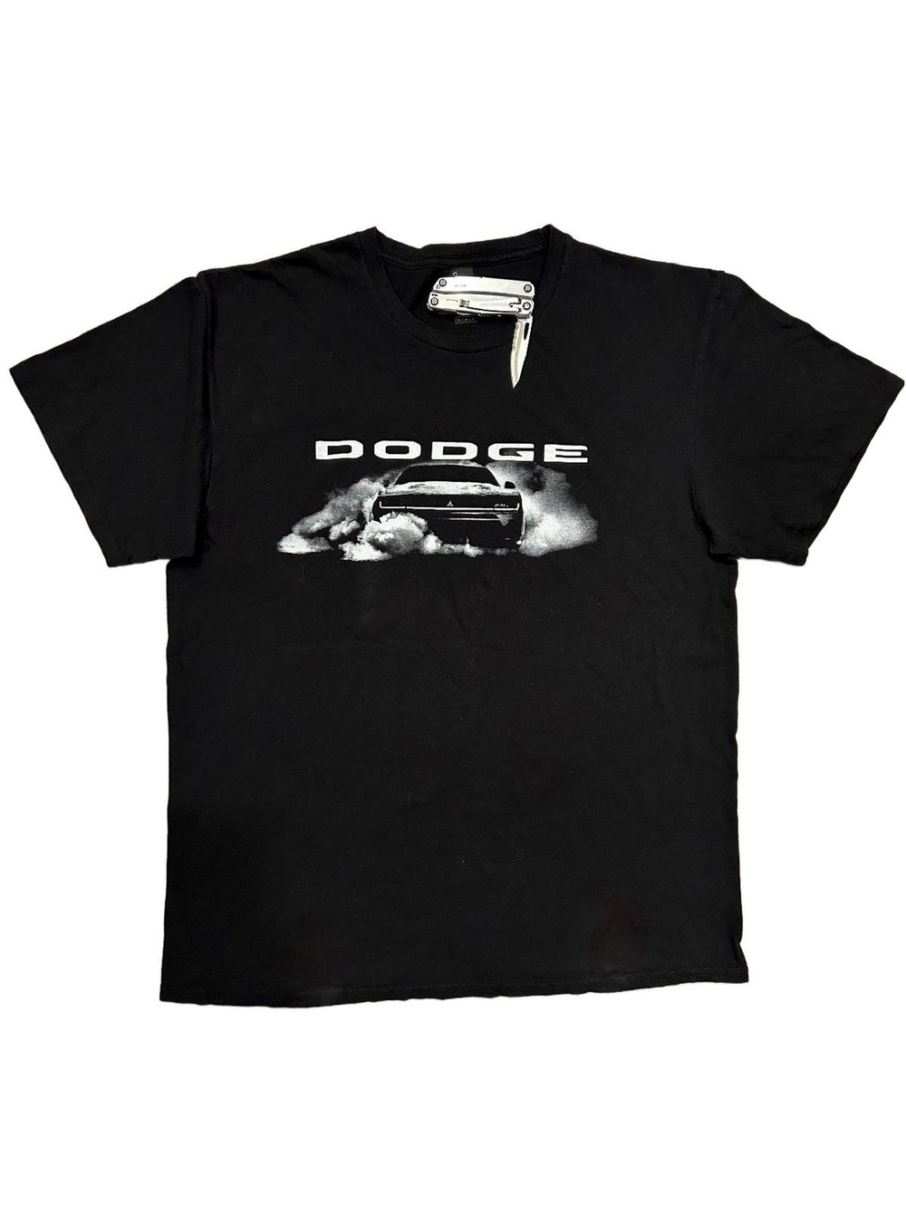 Dodge Challenger Graphic T-Shirt Black Muscle Car Burnout Tee Vintage Style